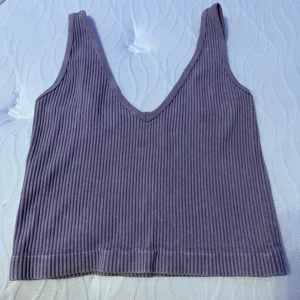 Aura ribbed tank top